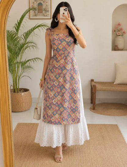 Gulnaz Multicolor Printed Boho Kurta
