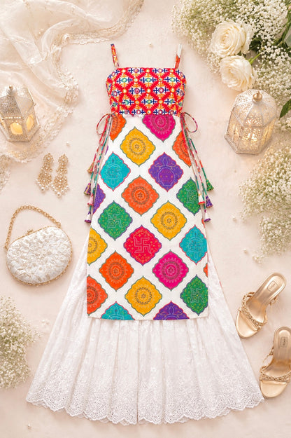 Boho Bloom Side-Tie Kurti