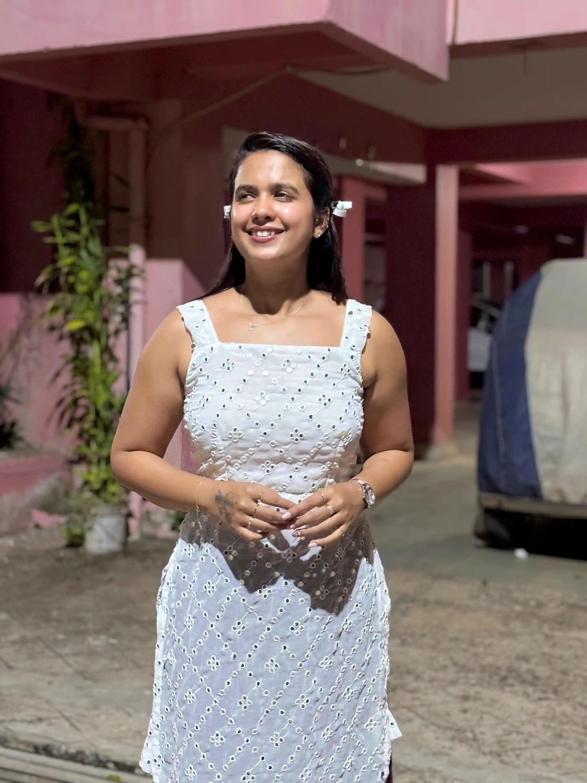 Prajyoti’s White Embroidered Gulnaz Kurta - Passion for Fashion by Shivani