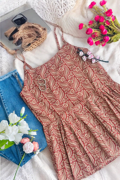 Soft Cotton Kalamkari Peplum Top