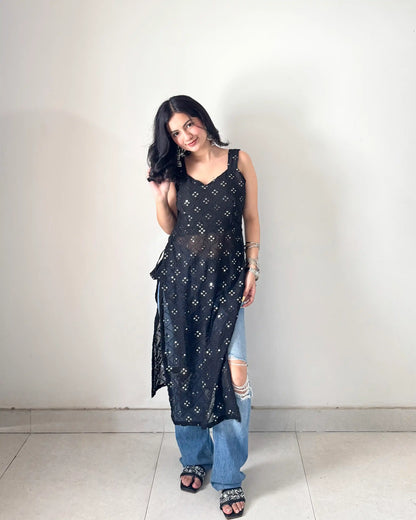 Shefali’s Twilight Black Gulnaz Kurta