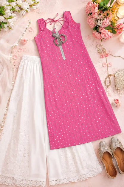 Blossom Peach Mirror Gulnaz Kurta