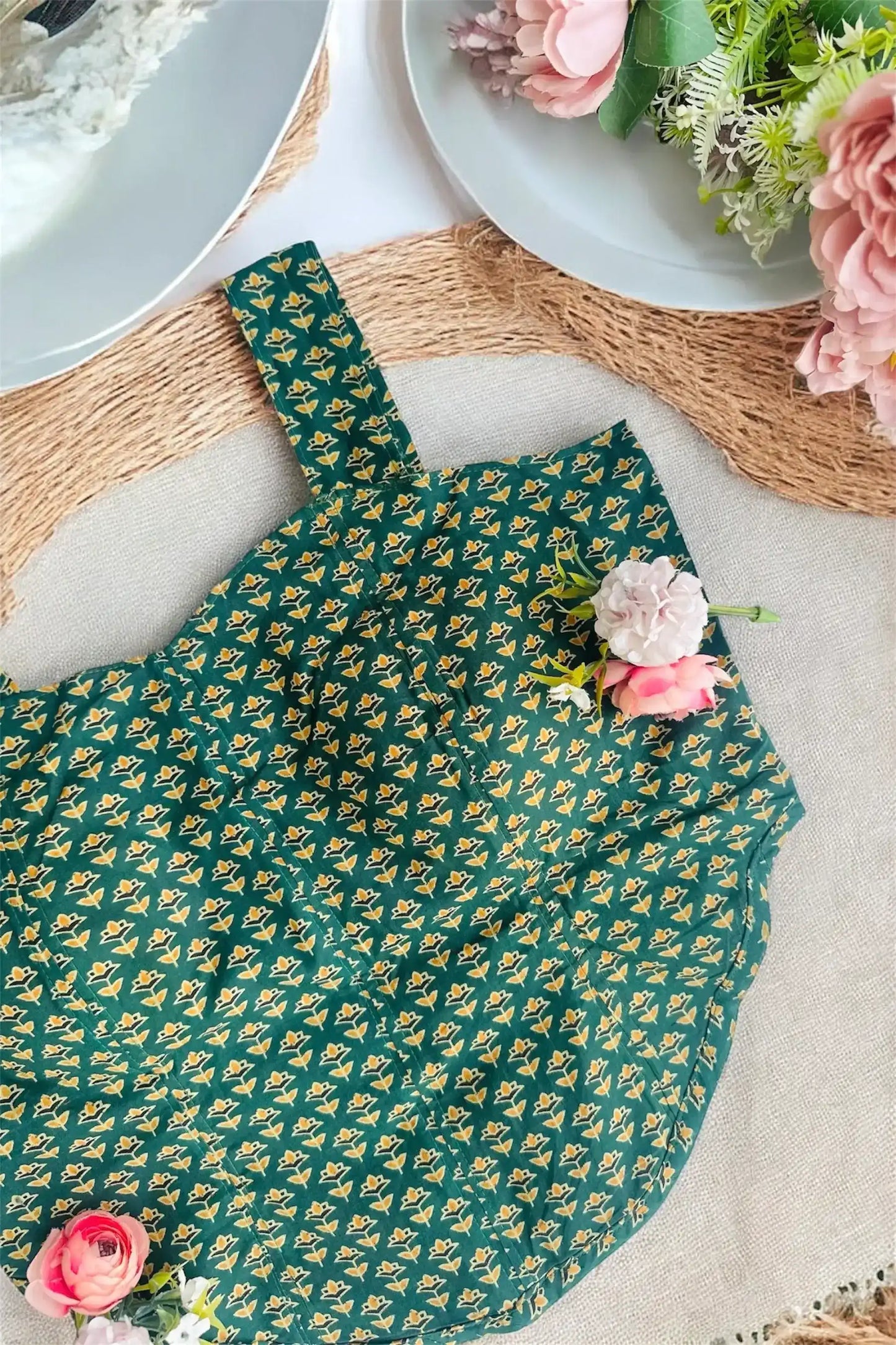 Emerald Bloom Handcrafted Corset