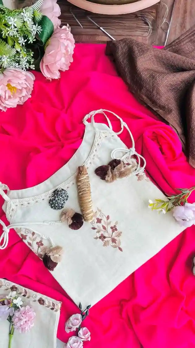 Brown Embroidered Meher Suit Set
