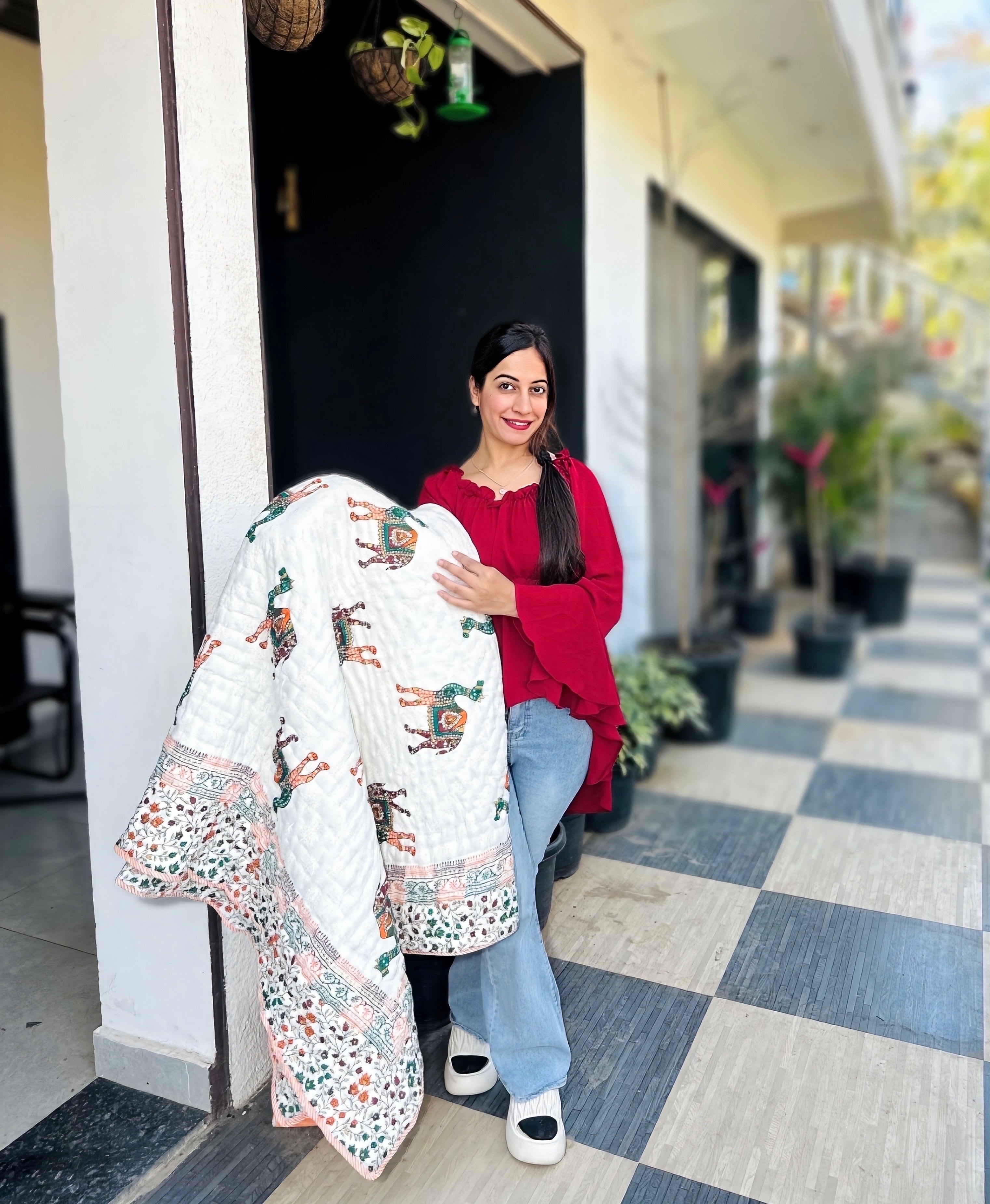 Gulbahar Block Printed Jaipuri Razai