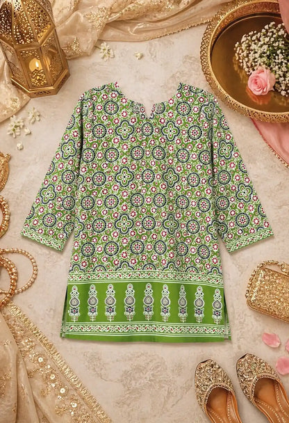 Green Jaipuri Budget Short Kurta