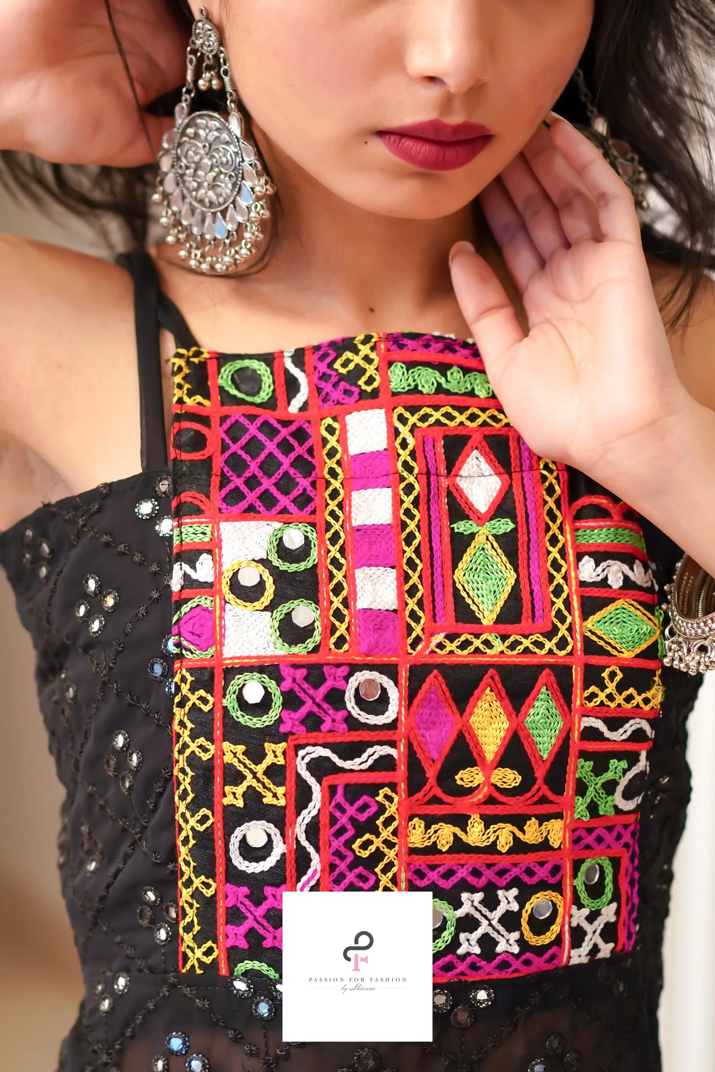 Choker Mirror Gamti Gulnaz Kurta