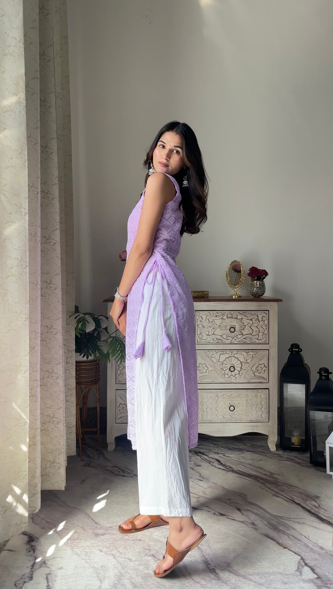 Swati's Blush Lilac Gulnaz Kurta