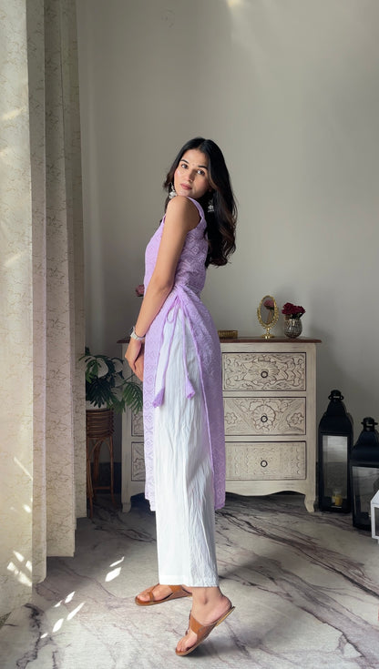 Swati's Blush Lilac Gulnaz Kurta