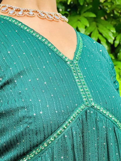 Emerald Green Gulnaz Nyra Kurta