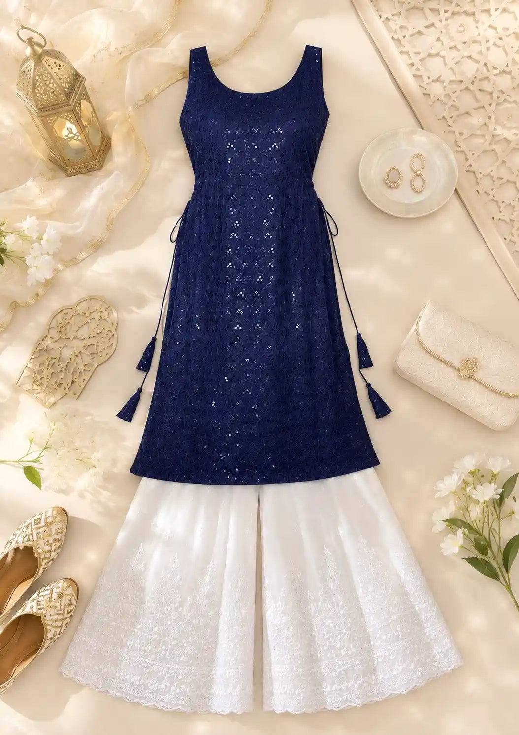 Surabhi's Asure Blue Sequence Gulnaz Kurta