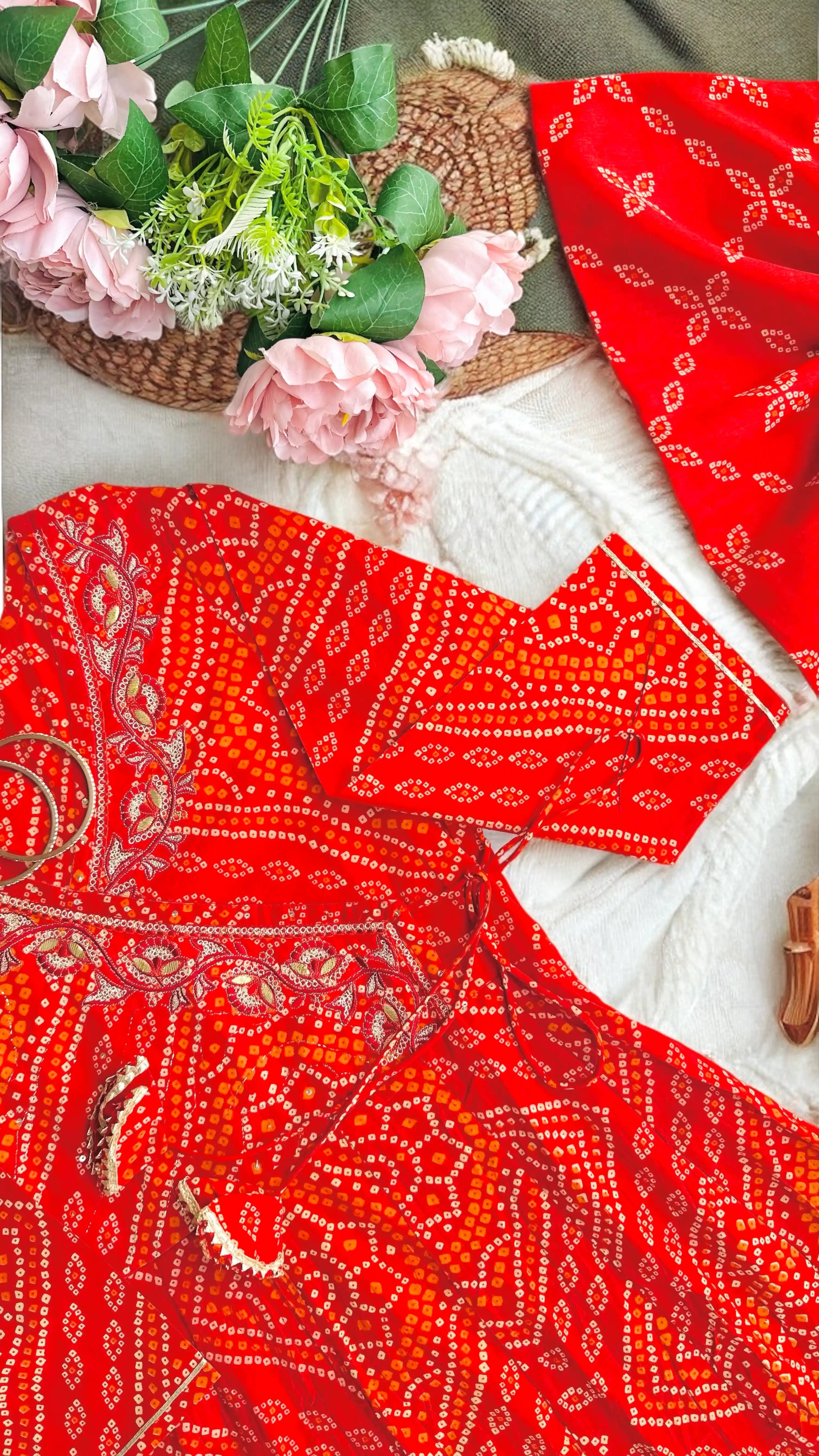 Bandhani Gota Patti Suit Set