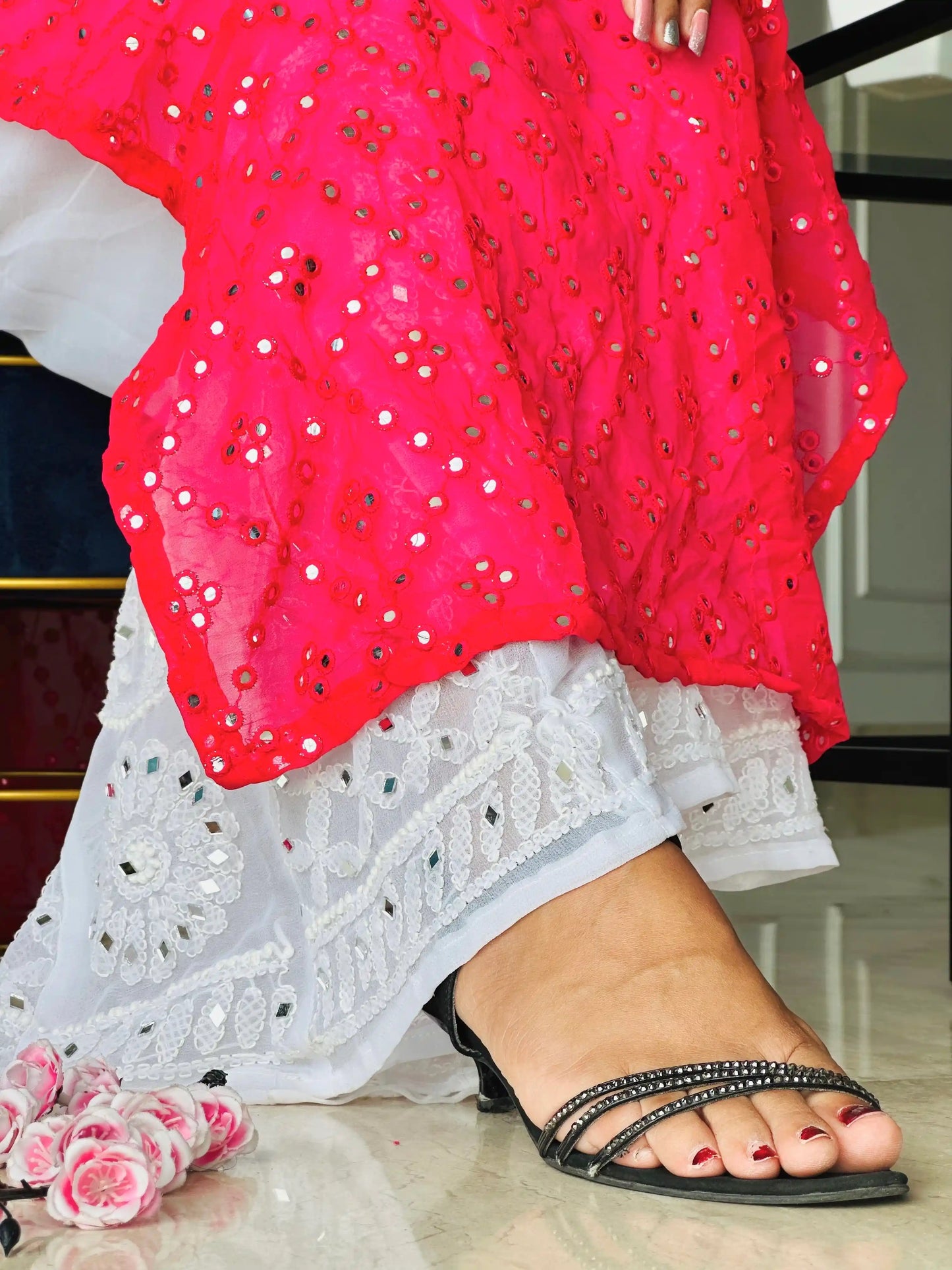 Prism Pink Mirror Gulnaz Kurta