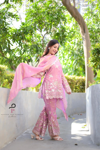 Blush Embroidered Meher Suit Set