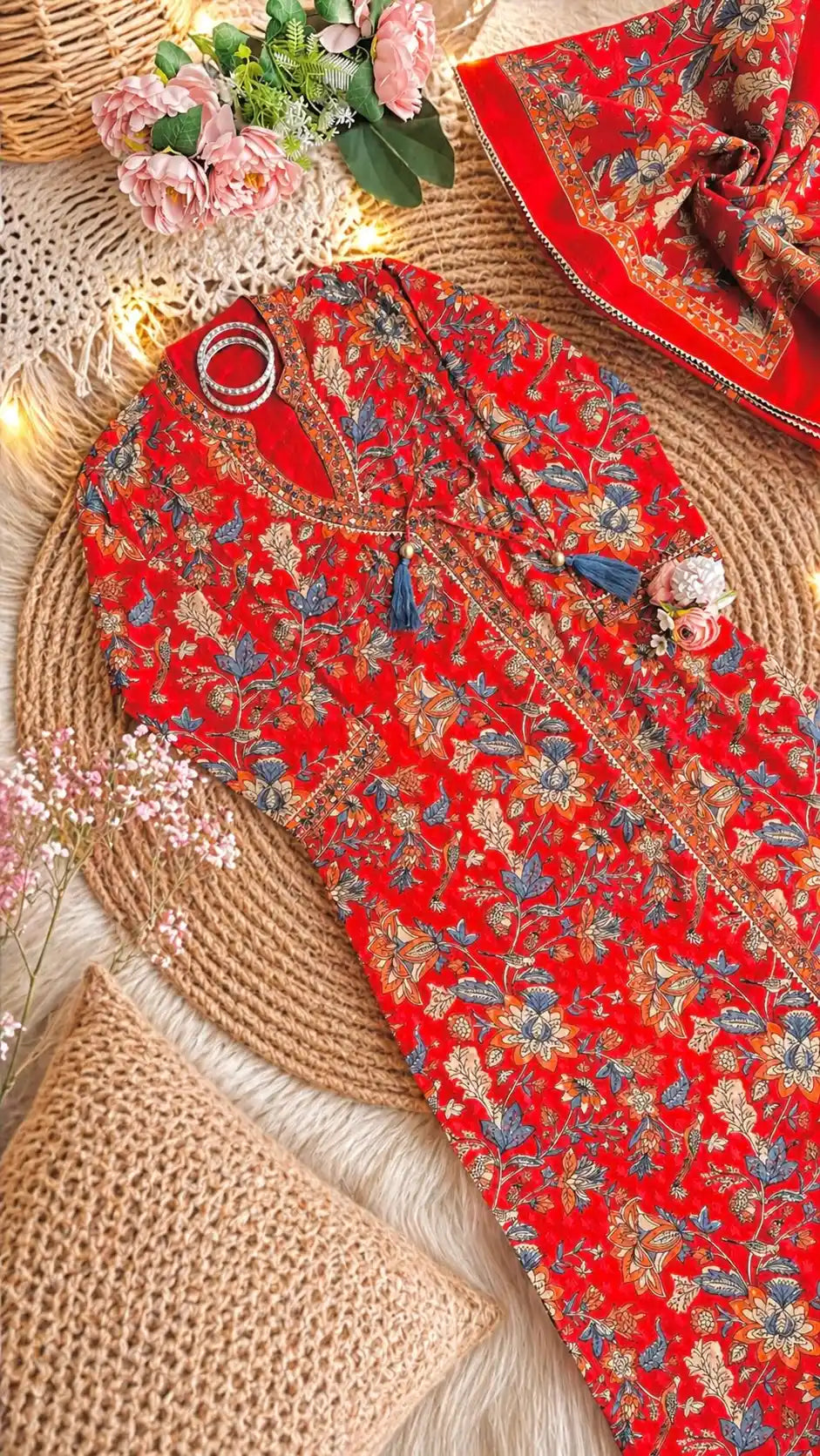 Gulnar Handblock Meher Suit Set