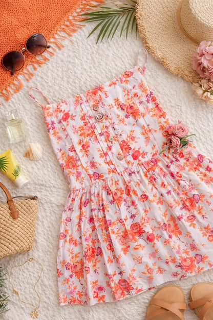 Soft Cotton Floral Peplum Top