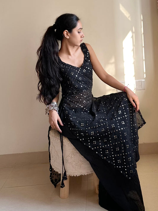 Hiya's Twilight Black Gulnaz Kurta