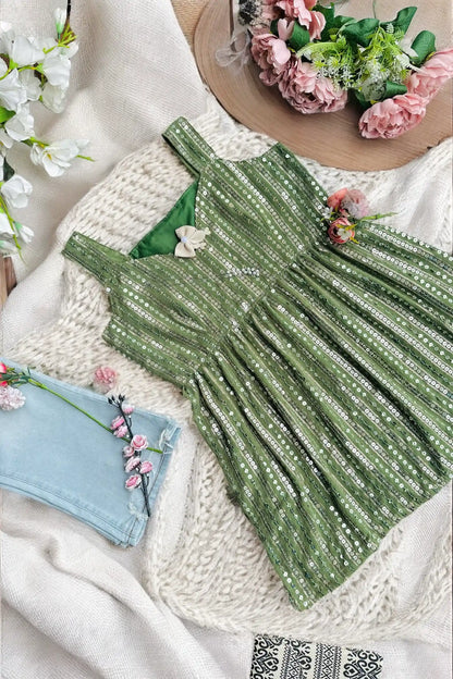 Emerald Spark Sequin Peplum