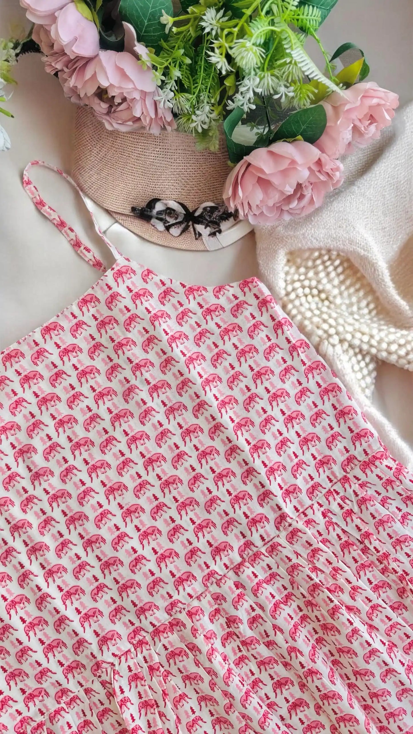 Soft Cotton Elephant Peplum Top