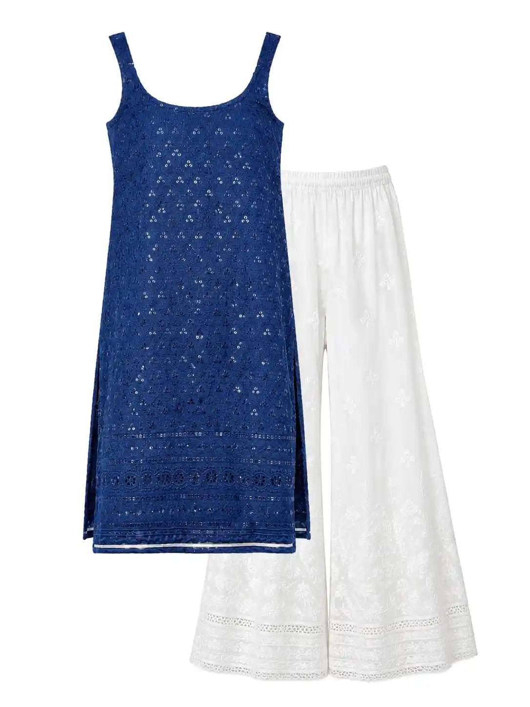Blue Sequence Gulnaz Short Kurta