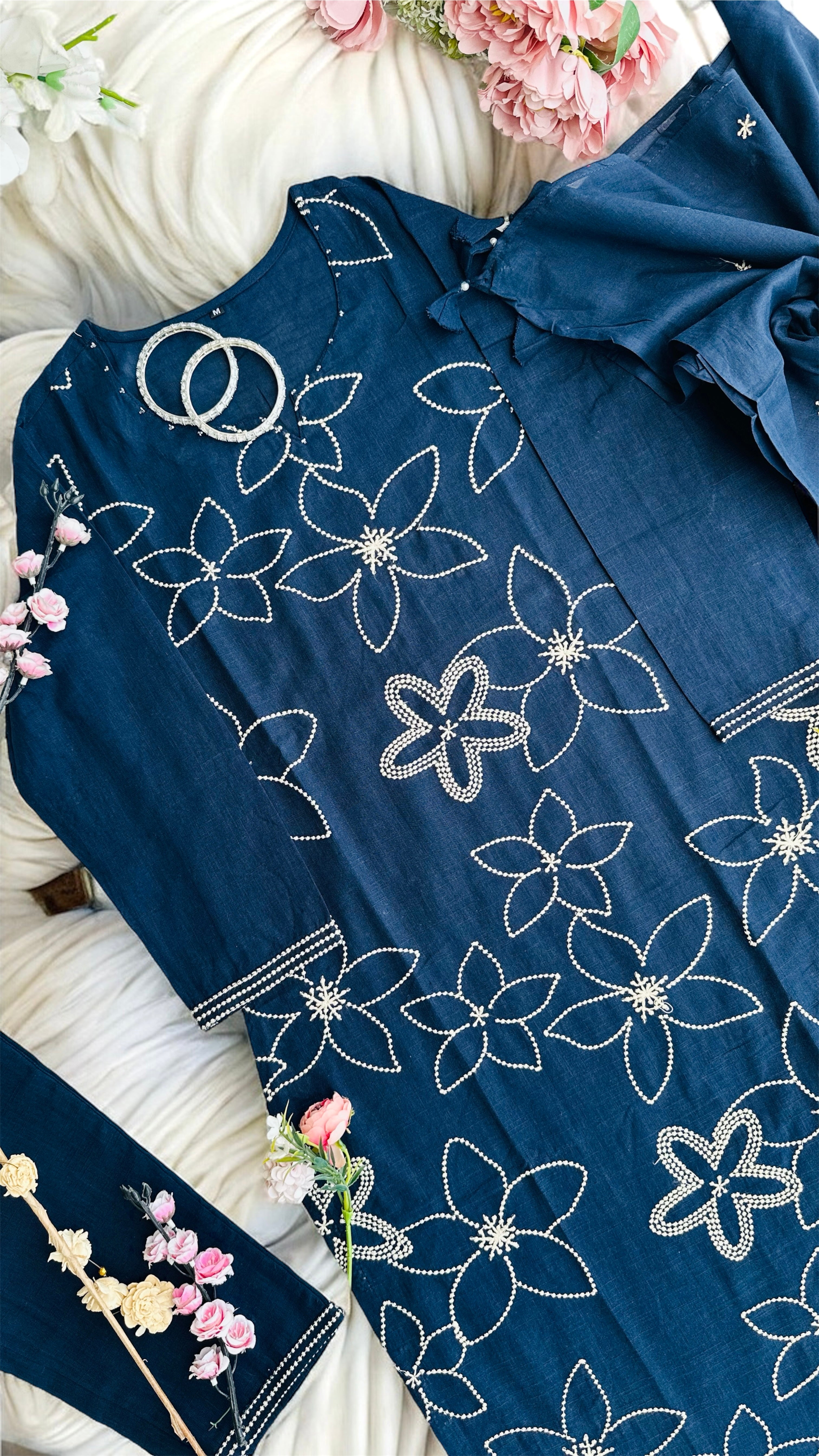 Meher’s Midnight Embroidered Suit Set