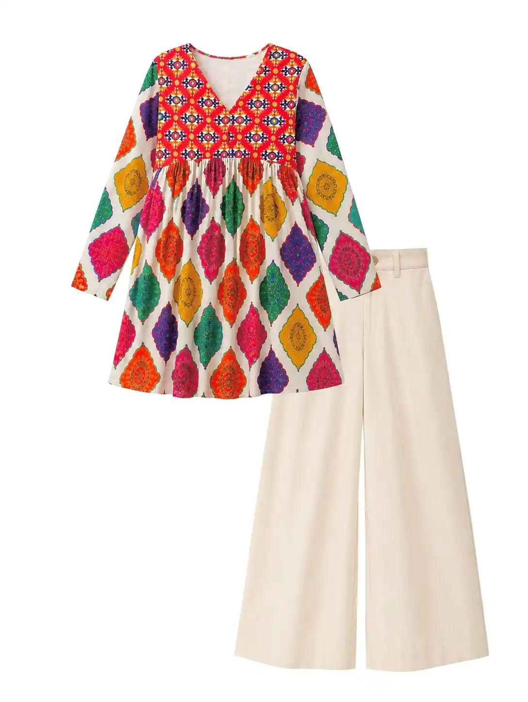 Gulnaz Vibrant Ajrakh Inspired Printed Kurta