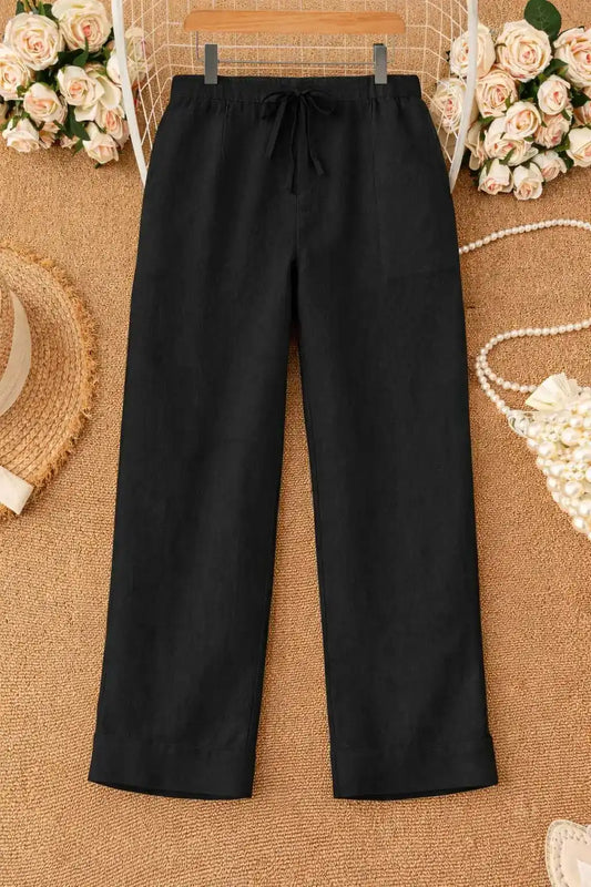 The Classy Black Linen Cotton Must Pick Pants - Passion for Fashion by Shivani
