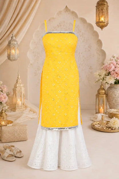 Charm Yellow Mirror Gulnaz Kurta