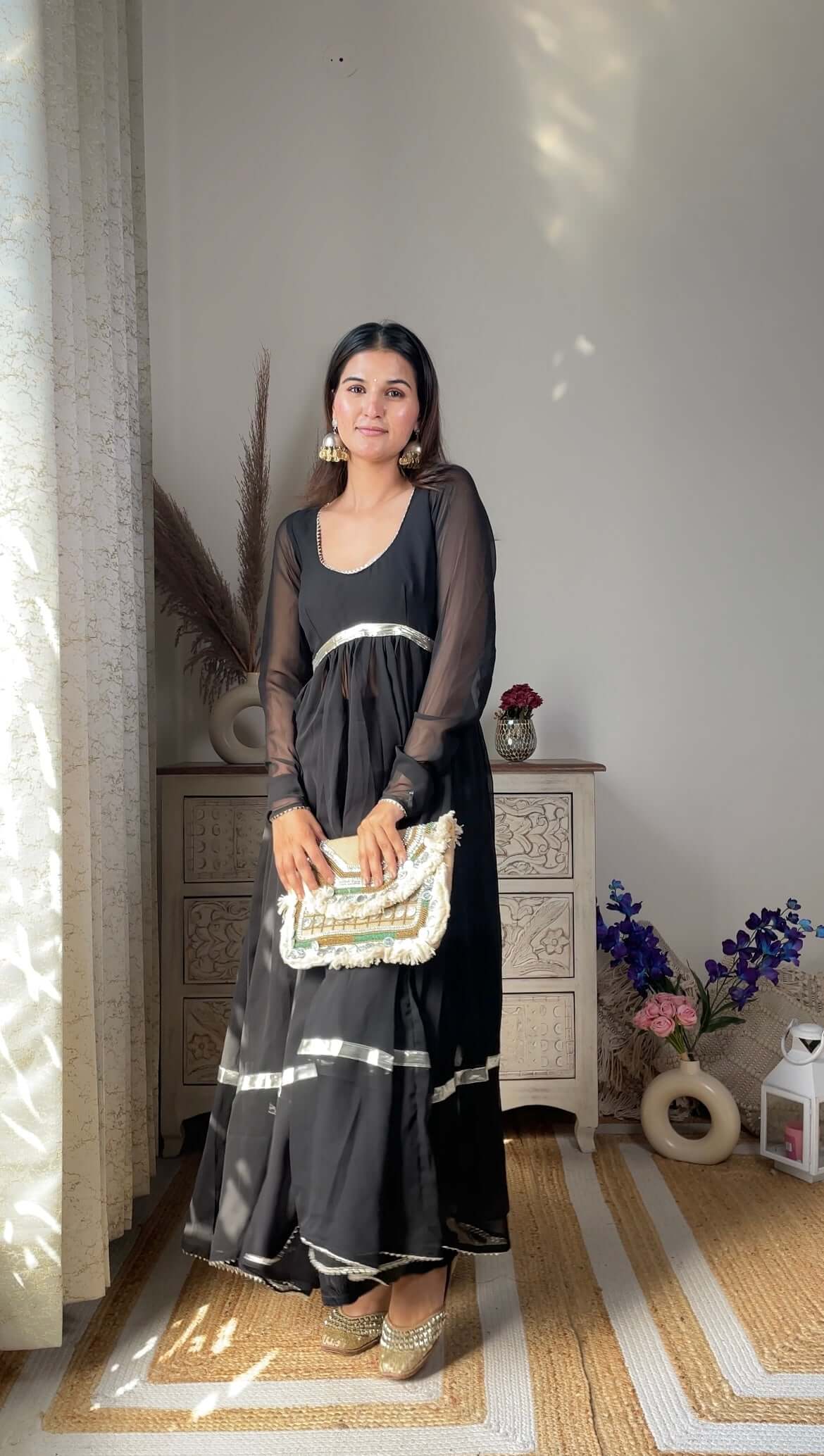 Swati's Twilight Black Gulnaz Anarkali