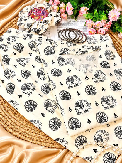 Meher Boho Elephant Print Ethnic Set