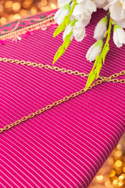 Blush Purple Handprinted MulMul Fabric Cut