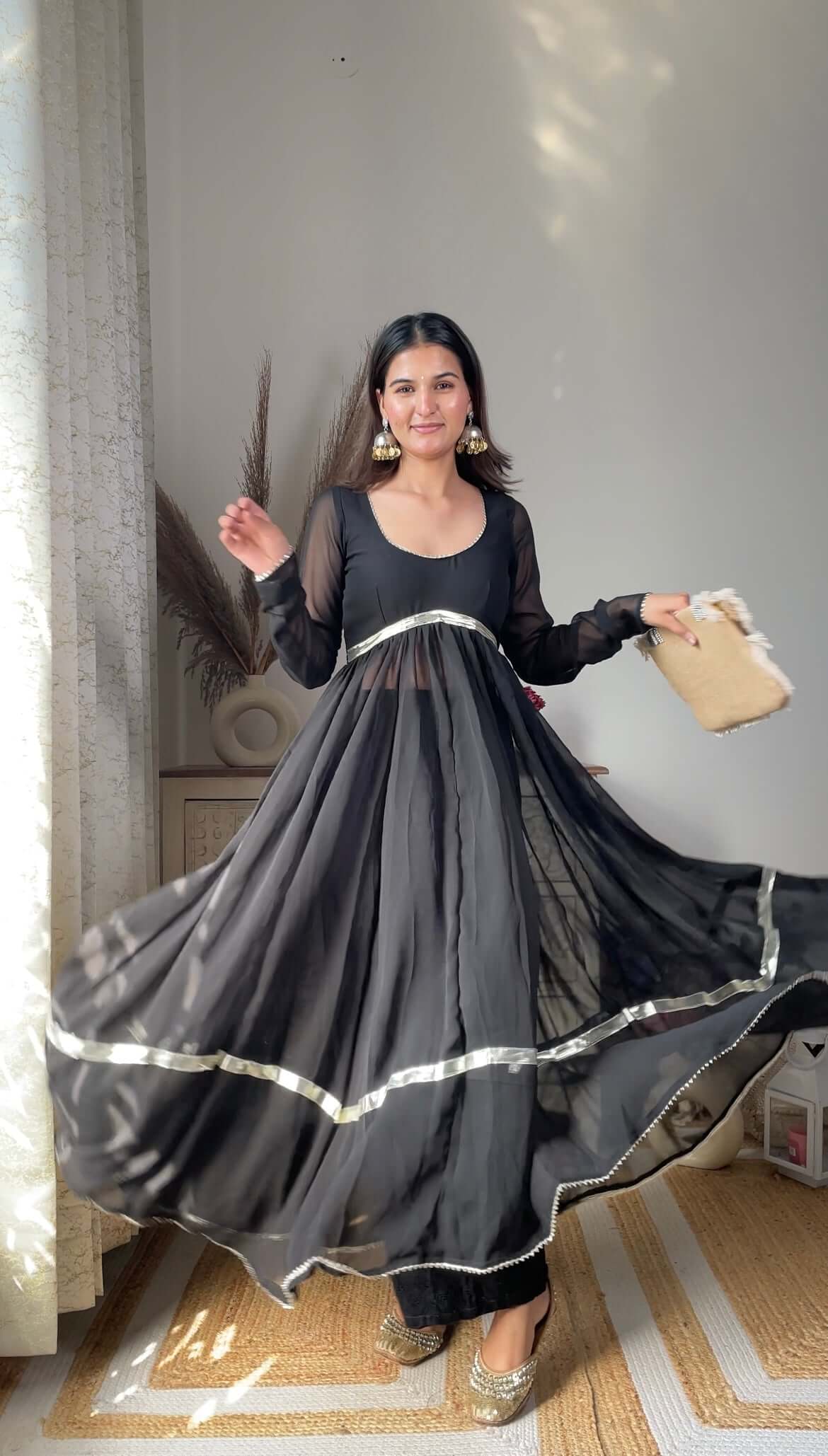 Swati's Twilight Black Gulnaz Anarkali