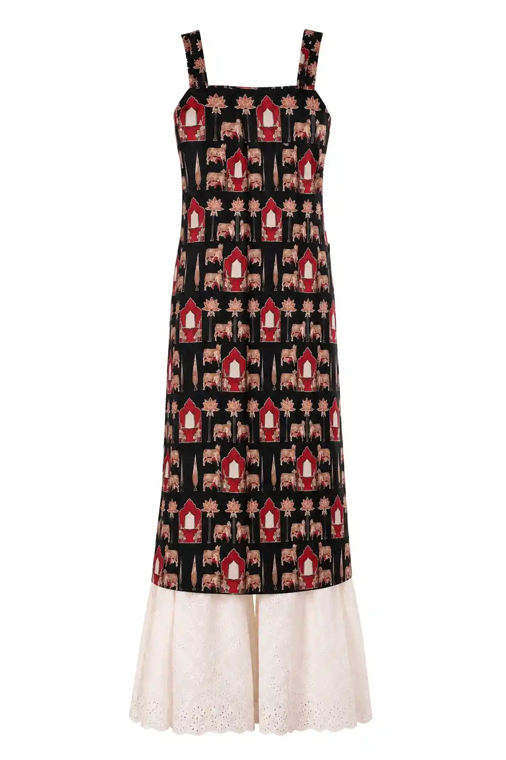 Black Worli Shell Gulnaz Kurta