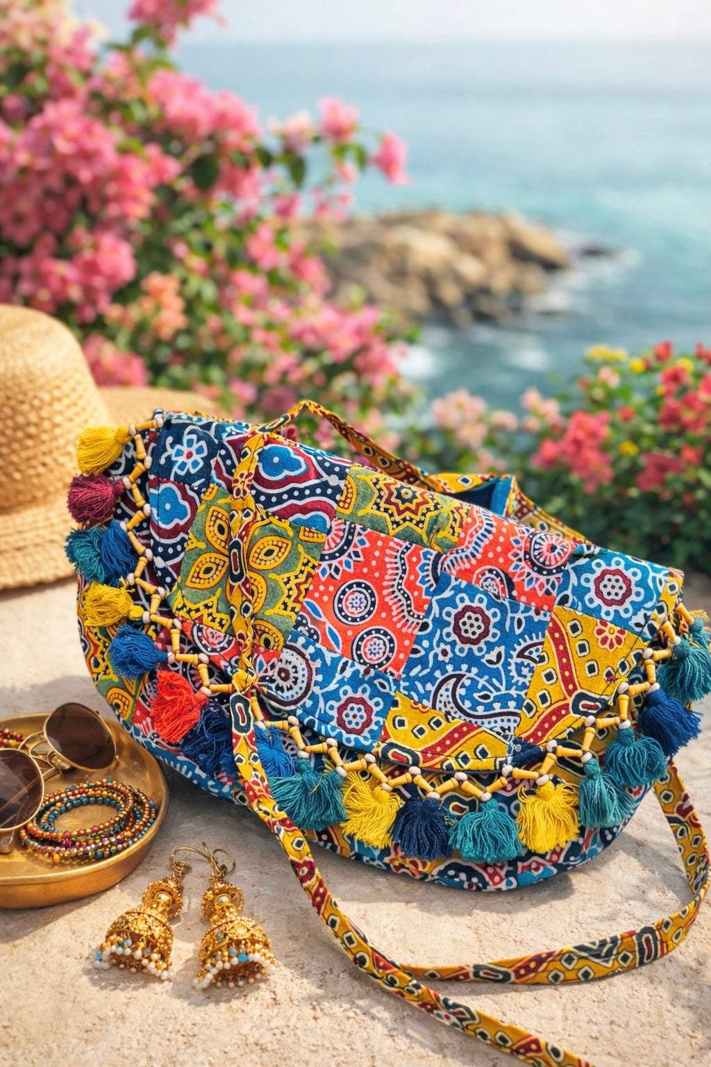 Patchwork Boho Jaipuri Sling Bag