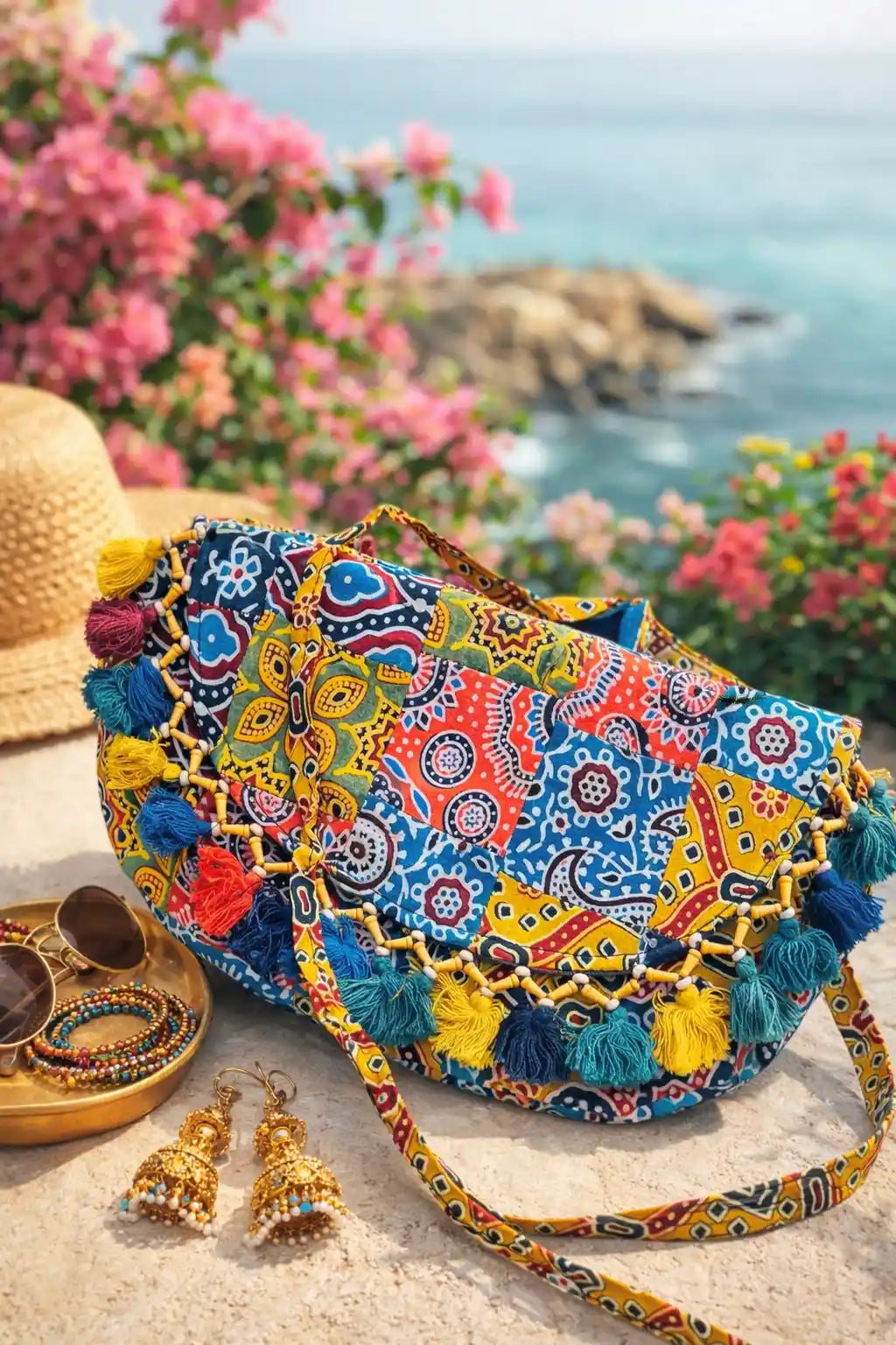 Patchwork Boho Jaipuri Sling Bag