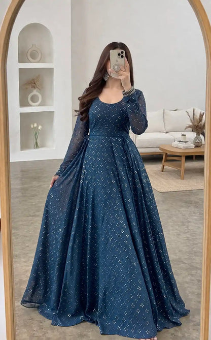 Jinal's Gulnaz Embroidered Twirl Anarkali