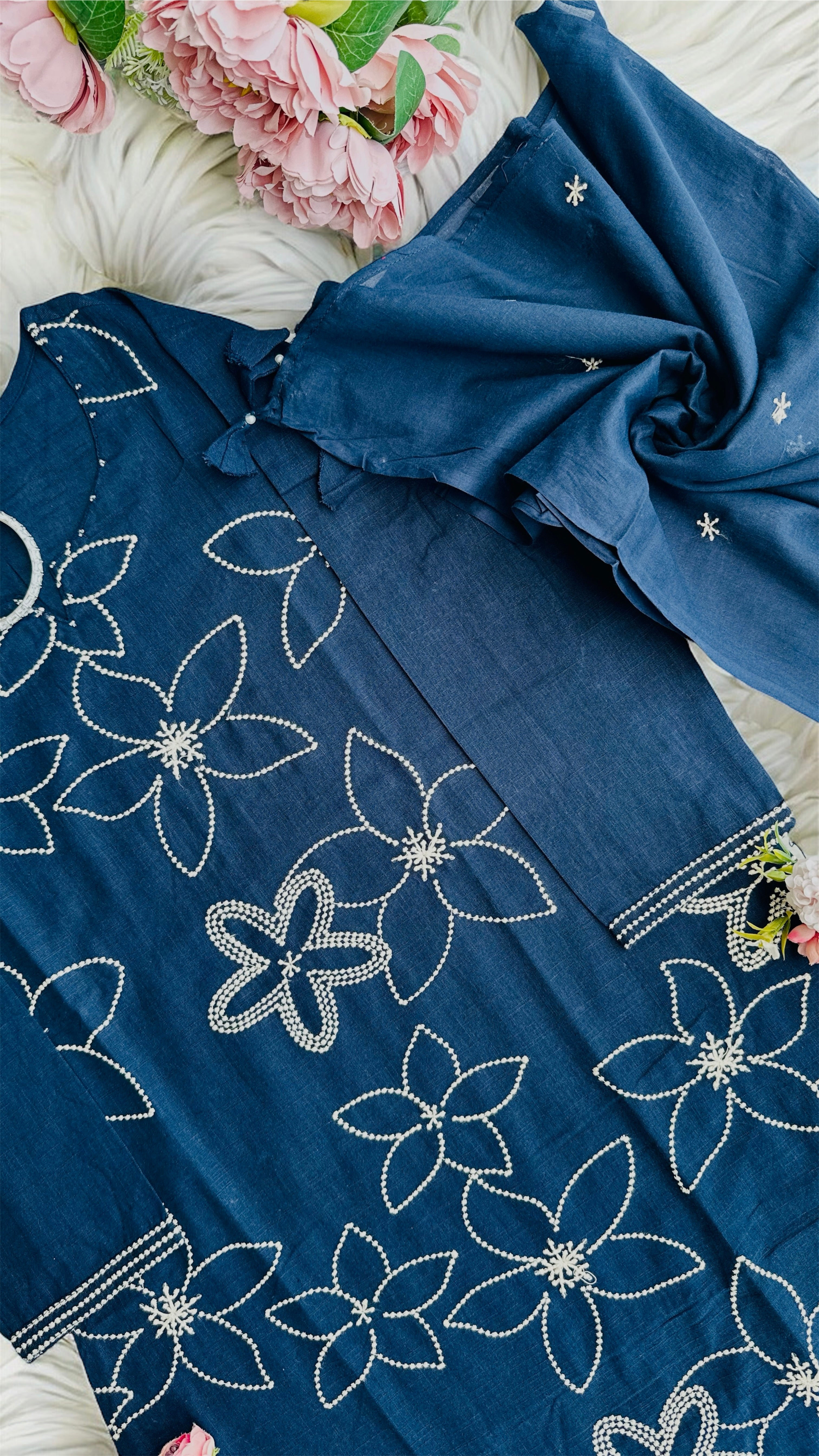 Meher’s Midnight Embroidered Suit Set