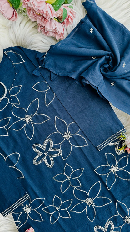 Meher’s Midnight Embroidered Suit Set
