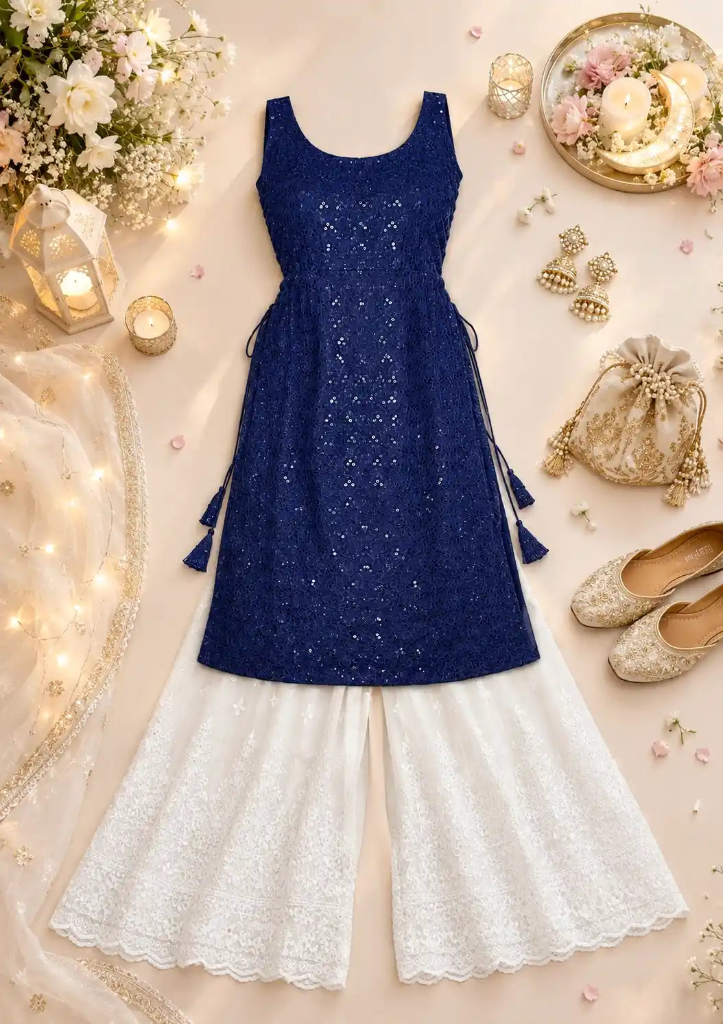 Surabhi's Asure Blue Sequence Gulnaz Kurta
