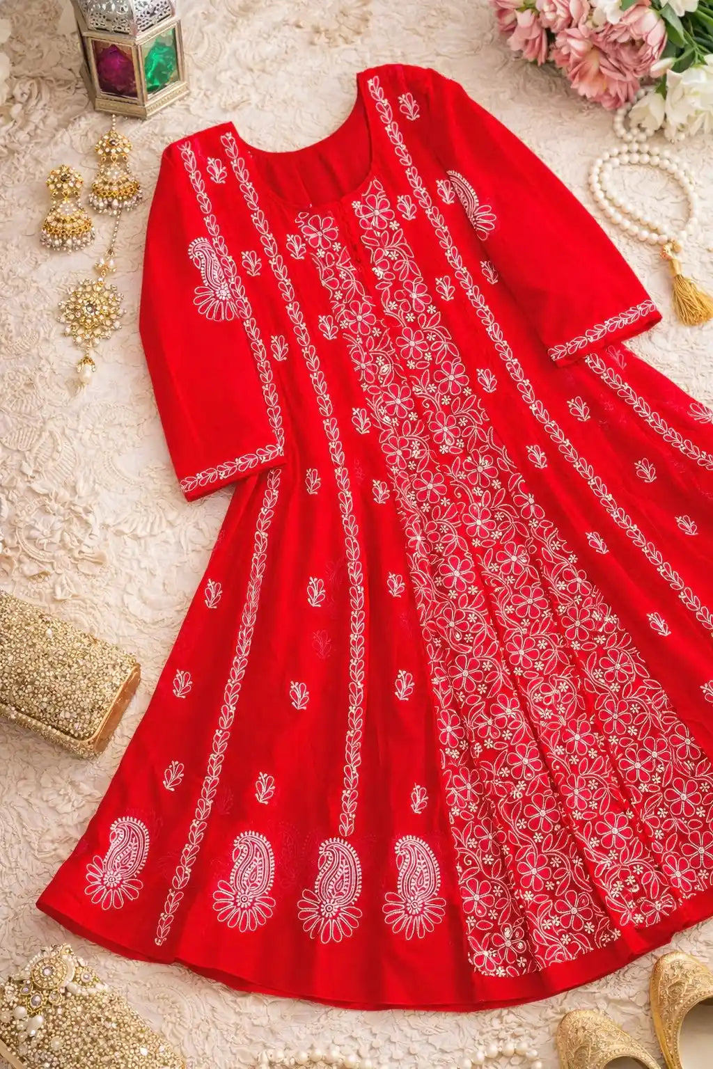 Mahima’s Scarlet Red Meher Anarkali