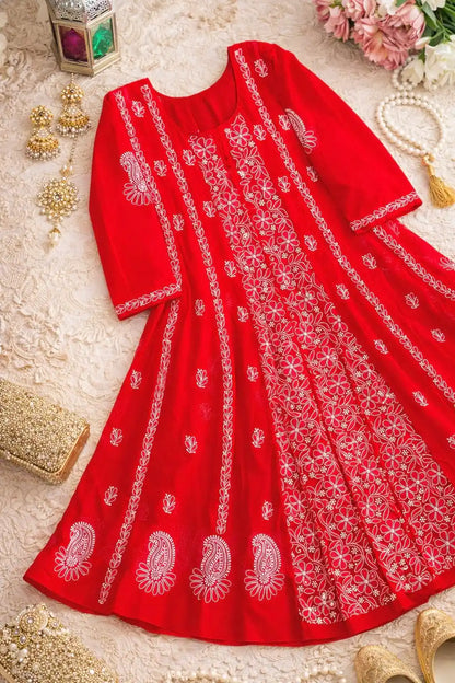 Mahima’s Scarlet Red Meher Anarkali