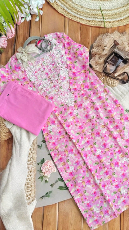 Pink Chikankari Meher Suit Set - Passion for Fashion by Shivani