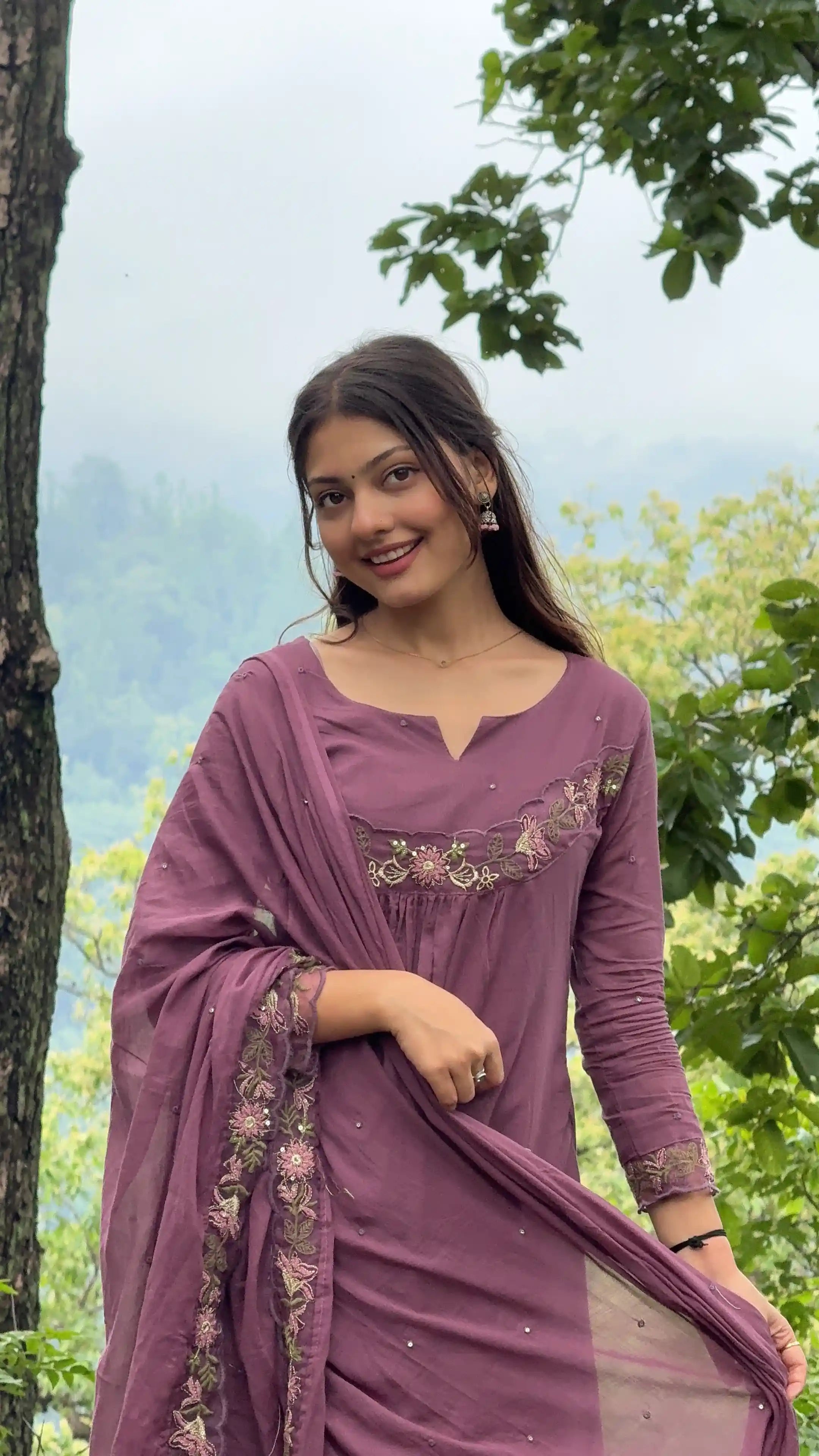 Gulbahaar Mauve Meher Suit Set