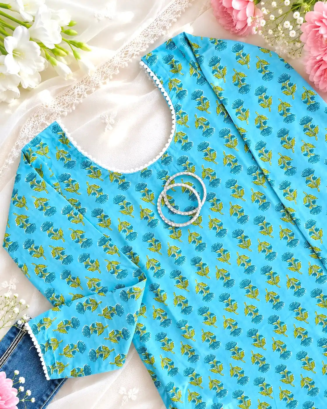 Blush Blue Short Kurta