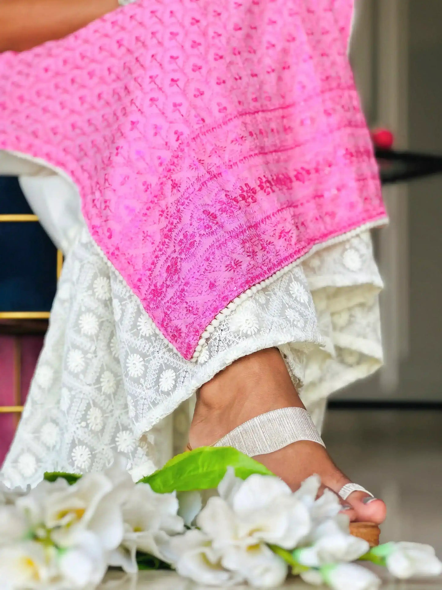 Rosy Pink Sequence Gulnaz Kurta