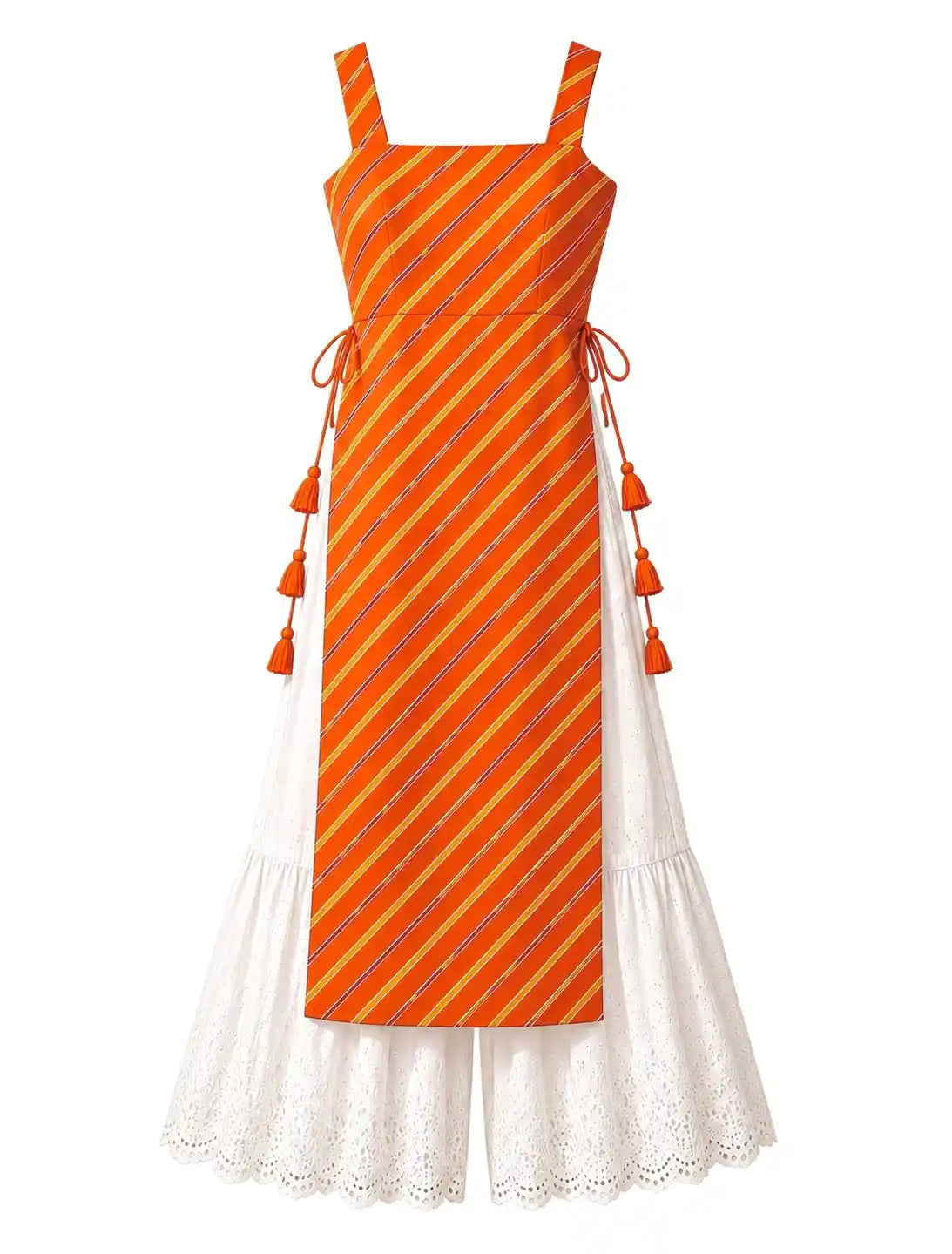 Blush Lehriya Mulmul Gulnaz Kurta
