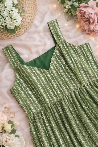 Emerald Spark Sequin Peplum