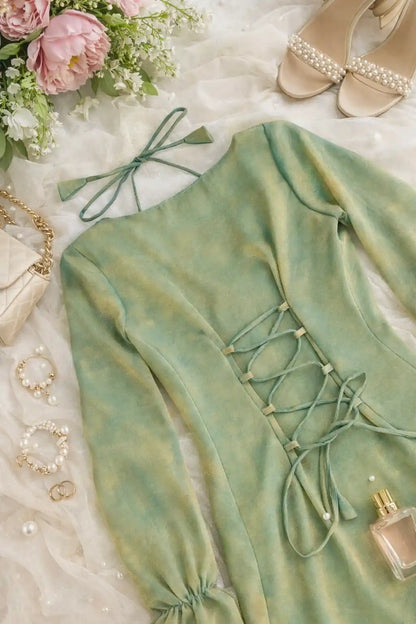 Sage Green Gulnaz Tie Up Gulnaz Set