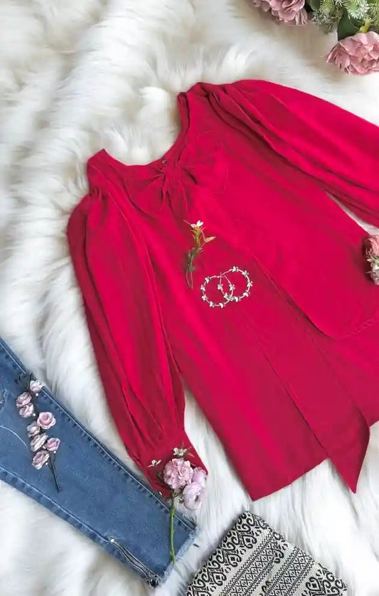 Pretty Pink Bow Top