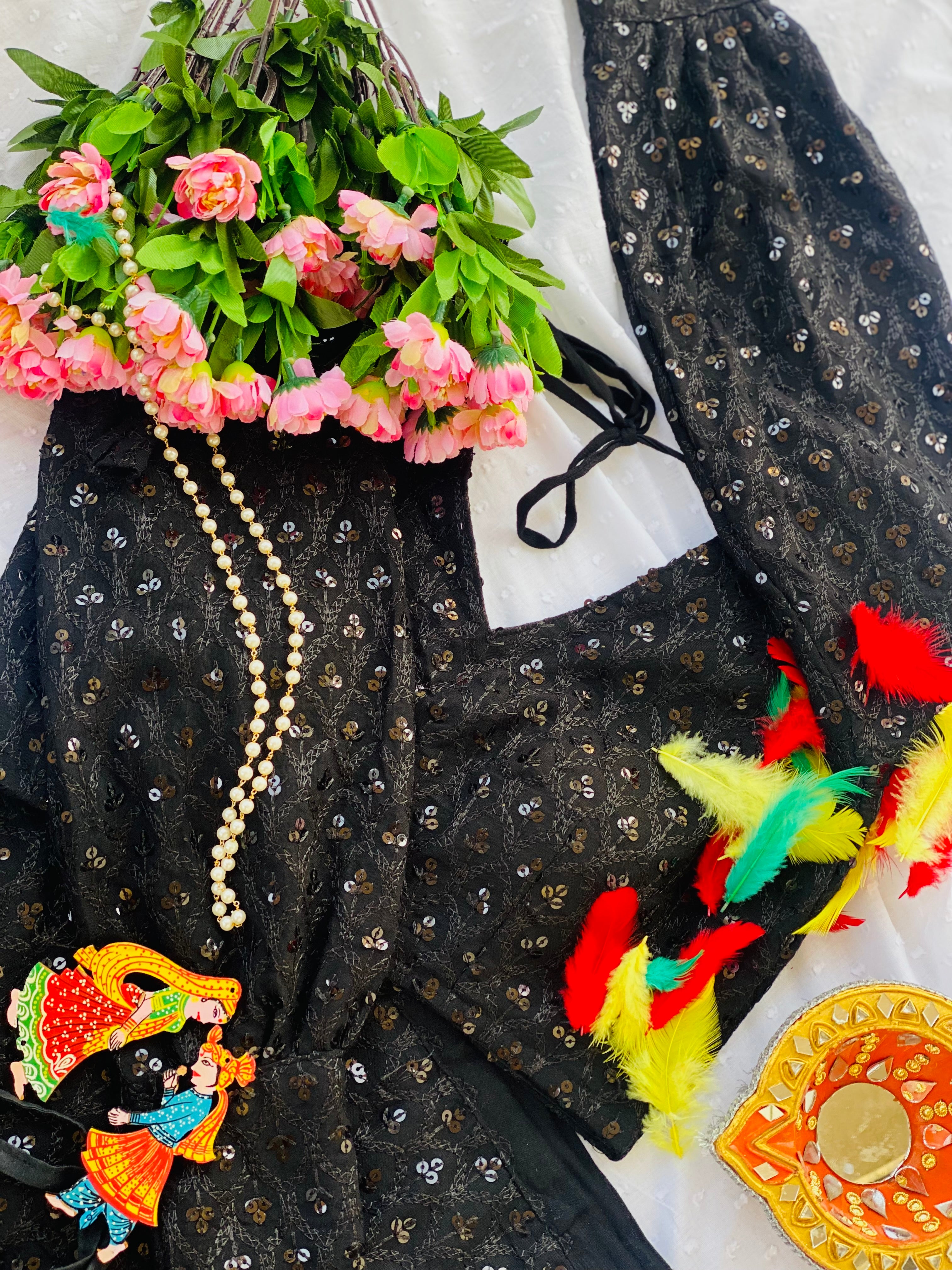 Rangrez Black Sequence Blouse